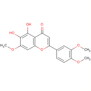 Structure of 4H-1-Benzopyran-4-one,2-(3,4-dimethoxyphenyl)-5,6-dihydroxy-7-methoxy-