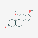 Chemical structure of 11α,17β-Dihydroxy-5α-androstan-3-one