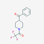 2,2,2-Trifluoro-1-(4-benzoylpiperidin-1-yl)ethanone结构式