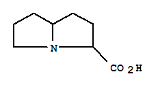 Structure of 1H-Pyrrolizine-3-carboxylicacid, hexahydro-