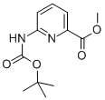 Structure of 6-[[(1,1-DIMETHYLETHOXY)CARBONYL]AMINO]-2PYRIDINECARBOXYLIC ACID METHYL ESTER