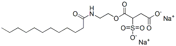Structure of disodium 1-[2-[(1-oxododecyl)amino]ethyl] 2-sulphonatosuccinate