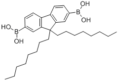 Structure of 9 9-DIOCTYLFLUORENE-2 7-DIBORONIC ACID