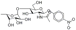 4-Nitrophenyl 2-Acetamido-2-deoxy-4-O-?-L-fucopyranosyl)-?-D-glucopyranoside结构式