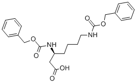 (3S)-N,N-BIS-CBZ-3,7-二氨基庚酸结构式