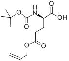 Structure of BOC-D-GLU(OALL)-OH