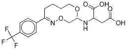 2-[2-[(E)-[5-methoxy-1-[4-(trifluoromethyl)phenyl]pentylidene]amino]oxyethylamino]butanedioic acid结构式