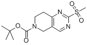 7,8-二氢-2-(甲磺酰基)吡啶并[4,3-D]嘧啶-6(5H)-甲酸叔丁酯结构式