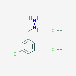 Structure of 1-(3-chlorobenzyl)hydrazine dihydrochloride