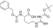 Chemical structure of N5-[[[(1,1-Dimethylethoxy)carbonyl]amino](imino)methyl]-N2-[(benzyloxy)carbonyl]-L-ornithine