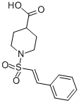 Structure of 1-[[(E)-2-PHENYLVINYL]SULFONYL]PIPERIDINE-4-CARBOXYLIC ACID