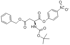 N-[叔丁氧羰基]-L-天冬氨酸 1-(4-硝基苯基)酯 4-苯甲酯结构式