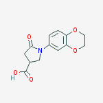 Structure of 1-(2,3-Dihydro-1,4-benzodioxin-6-yl)-5-oxopyrrolidine-3-carboxylic acid