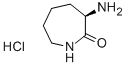 Structure of 2H-Azepin-2-one, 3-aminohexahydro-, monohydrochloride, (3R)-