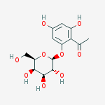 Structure of 2-acetyl-3,5-dihydroxyphenyl beta-D-glucopyranoside