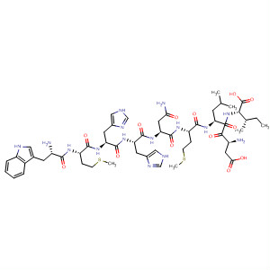 L-Isoleucine,L-tryptophyl-L-methionyl-L-histidyl-L-histidyl-L-asparaginyl-L-methionyl-L-a-aspartyl-L-leucyl-结构式