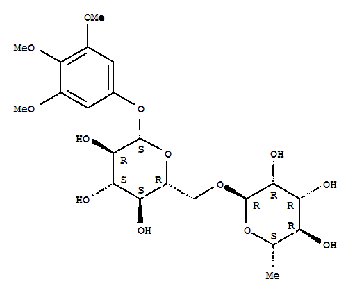 Structure of b-D-Glucopyranoside,3,4,5-trimethoxyphenyl 6-O-(6-deoxy-a-L-mannopyranosyl)-