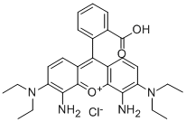 Structure of 4,5-Diamino-N,N,Nμ,Nμ-tetraethylrhodamine,  4,5-Diamino-rhodamine  B
