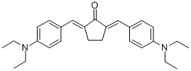 (2E,5E)-2,5-双[(4 - (二乙氨基)苯基)亚甲基]环戊酮结构式
