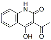 Structure of 3-acetyl-4-hydroxy-2-quinolone