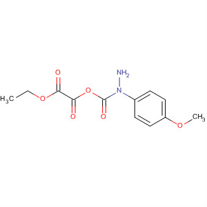 Structure of Ethanedioic acid, monoethyl ester, 2-(4-methoxyphenyl)hydrazide