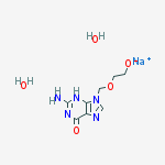 Structure of Sodium 2-((2-amino-6-oxo-1H-purin-9(6H)-yl)methoxy)ethanolate dihydrate