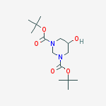 Structure of Ditert-butyl 5-hydroxy-1,3-diazinane-1,3-dicarboxylate