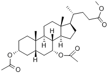 Structure of 12-Desoxycholic acid diacetate methyl ester