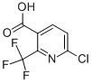 Structure of 3-pyridinecarboxylic acid, 6-chloro-2-(trifluoromethyl)-