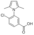 Structure of 4-chloro-3-(2,5-dimethyl-1H-pyrrol-1-yl)benzoic acid