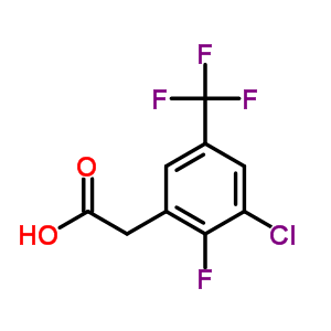 Structure of 3-CHLORO-2-FLUORO-5-(TRIFLUOROMETHYL)PHENYLACETIC ACID