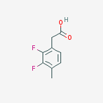 2,3-Difluoro-4-methylphenylacetic acid结构式