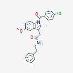 Structure of N-(2-PHENYLETHYL)-INDOMETHACIN AMIDE