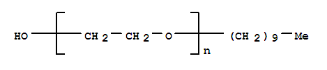 Structure of POLYETHYLENEGLYCOL 300 MONODECYL ETHER