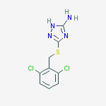 Structure of 3-[(2,6-dichlorophenyl)methylsulfanyl]-1h-1,2,4-triazol-5-amine