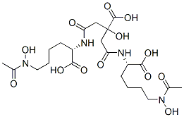 Structure of 3-[[(1S)-5-(acetyl-hydroxy-amino)-1-carboxy-pentyl]carbamoyl]-2-[[(1S)-5-(acetyl-hydroxy-amino)-1-carboxy-pentyl]carbamoylmethyl]-2-hydroxy-propanoic acid