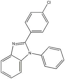 1-苯基-2-(4-氯苯基)苯并咪唑结构式