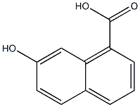 Structure of 1-Naphthalenecarboxylic acid, 7-hydroxy-