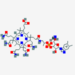 Structure of cyanocobalamin-e-monocarboxylic acid
