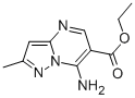 Structure of ethyl 7-amino-2-methylpyrazolo[1,5-a]pyrimidine-6-carboxylate