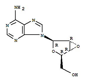 Structure of Adenine, 9-(2,3-Anhydro-.beta.-D-ribofuranosyl)-