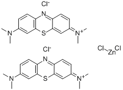Structure of BASIC BLUE 9 ZINC CHLORIDE DOUBLE SALT