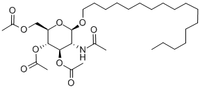 十七烷基-2-乙酰氨基-3,4,6-三-O-乙酰-2-脱氧-ΒD-吡喃葡糖苷结构式
