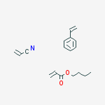 Structure of 2-Propenoic acid, butyl ester, polymer with ethenylbenzene and 2-propenenitrile