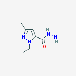 Structure of 1-ethyl-3-methyl-1H-pyrazole-5-carbohydrazide