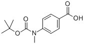 Structure of N-BOC-4-(METHYLAMINO)BENZOIC ACID