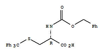 N-[(benzyloxy)carbonyl]-S-tritylcysteine结构式