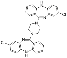 Structure of 11,11-(PIPERAZINE-1,4-DIYL)-BIS-8-CHLORO-5H-DIBENZE[B,E][1,4]-DIAZEPINE