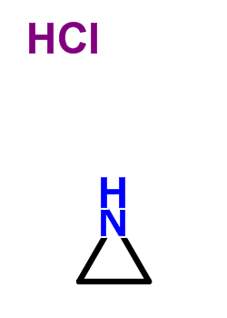 Structure of Aziridine, homopolymer, hydrochloride