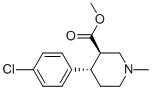 Structure of (3R,4S)-4-(4-chlorophenyl)-1-methylpiperidine-3-carboxylic acid methyl ester